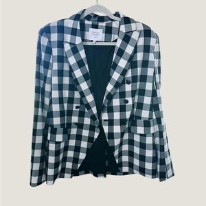 Madison D’ Amelie Black and White Gingham Blazer